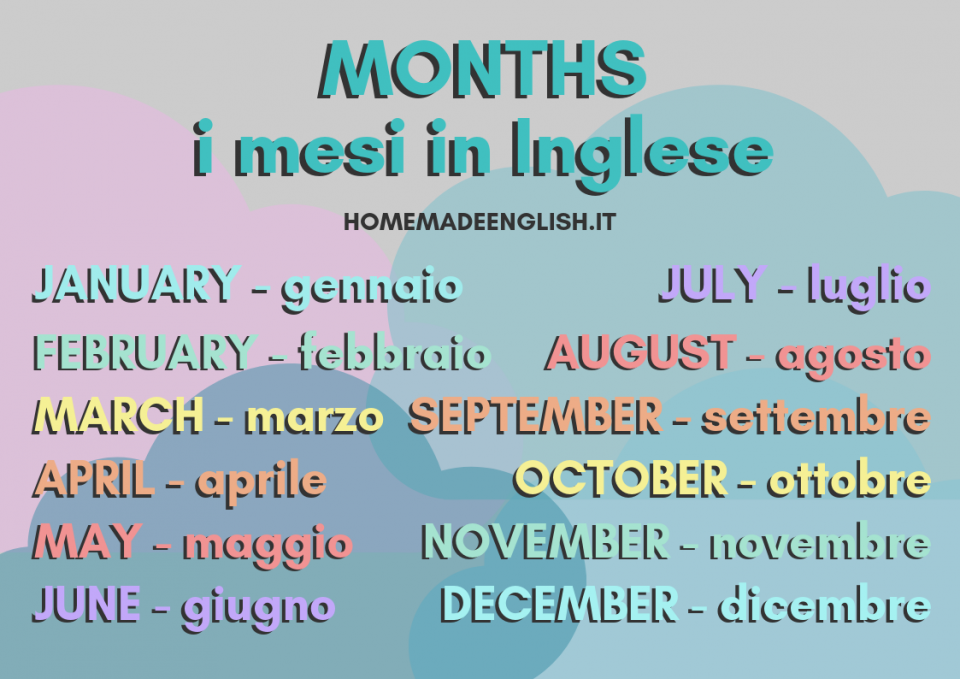 Le Stagioni In Inglese In Ordine Mesi e stagioni in inglese | Homemade School of English